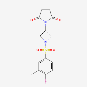 1-(1-((4-Fluoro-3-methylphenyl)sulfonyl)azetidin-3-yl)pyrrolidine-2,5-dione
