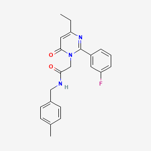 2-[4-ethyl-2-(3-fluorophenyl)-6-oxopyrimidin-1(6H)-yl]-N-(4-methylbenzyl)acetamide