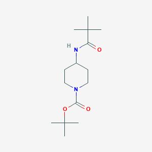 molecular formula C15H28N2O3 B2377322 tert-Butyl 4-pivalamidopiperidine-1-carboxylate CAS No. 1233955-60-6