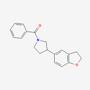 molecular formula C19H19NO2 B2377337 1-Benzoyl-3-(2,3-dihydro-1-benzofuran-5-yl)pyrrolidine CAS No. 2097863-02-8