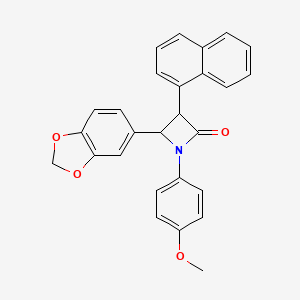 4-(1,3-Benzodioxol-5-yl)-1-(4-methoxyphenyl)-3-naphthalen-1-ylazetidin-2-one
