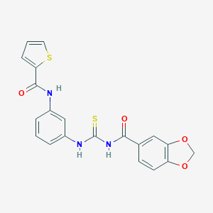 N-({3-[(thiophen-2-ylcarbonyl)amino]phenyl}carbamothioyl)-1,3-benzodioxole-5-carboxamide