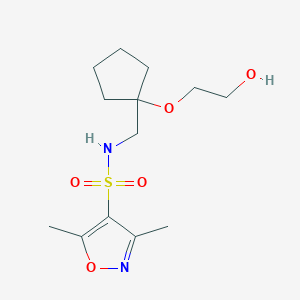 N-((1-(2-hydroxyethoxy)cyclopentyl)methyl)-3,5-dimethylisoxazole-4-sulfonamide