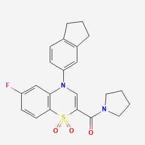 4-{[1-(3-bromobenzoyl)pyrrolidin-2-yl]methoxy}-N-cyclopropylbenzamide
