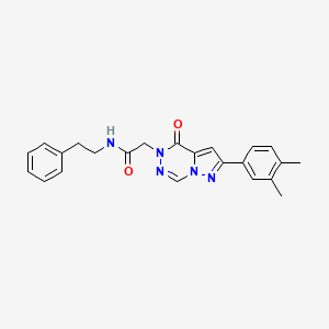 2-[2-(3,4-dimethylphenyl)-4-oxopyrazolo[1,5-d][1,2,4]triazin-5(4H)-yl]-N-(2-phenylethyl)acetamide