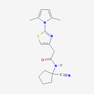 N-(1-cyanocyclopentyl)-2-[2-(2,5-dimethyl-1H-pyrrol-1-yl)-1,3-thiazol-4-yl]acetamide
