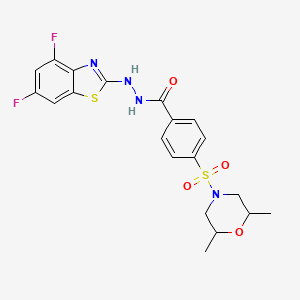N'-(4,6-difluorobenzo[d]thiazol-2-yl)-4-((2,6-dimethylmorpholino)sulfonyl)benzohydrazide