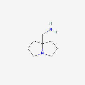molecular formula C8H16N2 B2377355 (Hexahydro-1H-pyrrolizin-7A-YL)methanamine CAS No. 78449-73-7