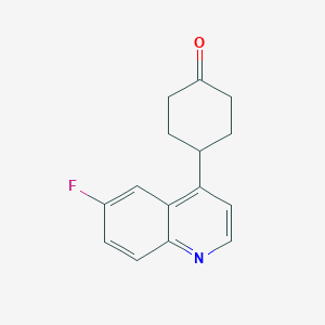 4-(6-Fluoroquinolin-4-yl)cyclohexan-1-one