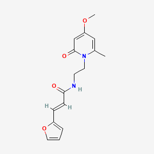 (E)-3-(furan-2-yl)-N-(2-(4-methoxy-6-methyl-2-oxopyridin-1(2H)-yl)ethyl)acrylamide