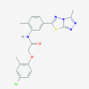 2-(4-chloro-2-methylphenoxy)-N-[2-methyl-5-(3-methyl[1,2,4]triazolo[3,4-b][1,3,4]thiadiazol-6-yl)phenyl]acetamide