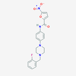 N-{4-[4-(2-fluorobenzyl)-1-piperazinyl]phenyl}-5-nitro-2-furamide