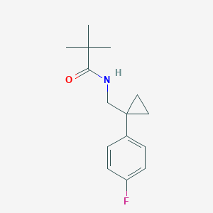molecular formula C15H20FNO B2377390 N-((1-(4-fluorophenyl)cyclopropyl)methyl)pivalamide CAS No. 1049412-68-1
