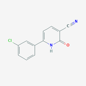 molecular formula C12H7ClN2O B2377393 6-(3-Chlorophenyl)-2-oxo-1,2-dihydropyridine-3-carbonitrile CAS No. 142499-65-8