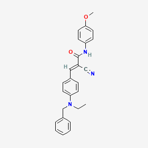 (E)-3-[4-[benzyl(ethyl)amino]phenyl]-2-cyano-N-(4-methoxyphenyl)prop-2-enamide