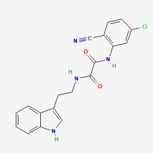 N1-(2-(1H-indol-3-yl)ethyl)-N2-(5-chloro-2-cyanophenyl)oxalamide