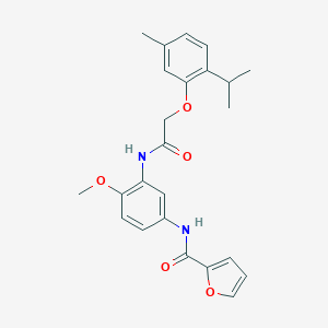 N-(3-{[(2-isopropyl-5-methylphenoxy)acetyl]amino}-4-methoxyphenyl)-2-furamide