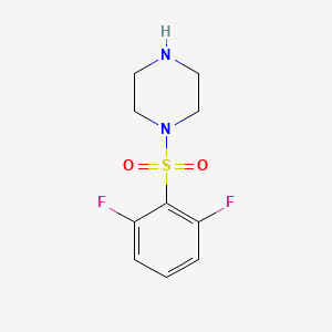 molecular formula C10H12F2N2O2S B2377411 1-(2,6-Difluorobenzenesulfonyl)piperazine CAS No. 731003-62-6