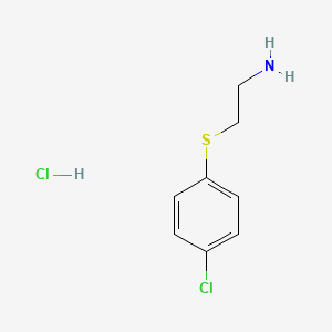 molecular formula C8H11Cl2NS B2377412 2-[(4-Chlorophenyl)thio]ethanamine hydrochloride CAS No. 24194-09-0; 36155-35-8