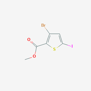 molecular formula C6H4BrIO2S B2377416 Methyl 3-bromo-5-iodothiophene-2-carboxylate CAS No. 1355039-67-6