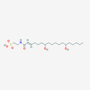 molecular formula C20H39NO6S B237743 2-(7,13-Dihydroxy-2-octadecenoylamino)ethanesulfonic acid CAS No. 126584-06-3