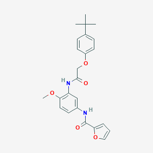 N-(3-{[(4-tert-butylphenoxy)acetyl]amino}-4-methoxyphenyl)-2-furamide