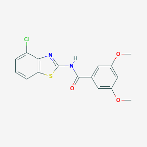 molecular formula C16H13ClN2O3S B237750 N-(4-chloro-1,3-benzothiazol-2-yl)-3,5-dimethoxybenzamide 