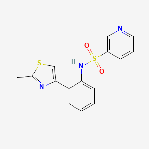 molecular formula C15H13N3O2S2 B2377504 N-[2-(2-methyl-1,3-thiazol-4-yl)phenyl]pyridine-3-sulfonamide CAS No. 1798516-54-7