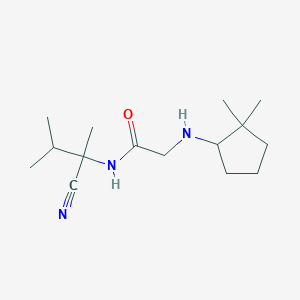 molecular formula C15H27N3O B2377510 N-(1-cyano-1,2-dimethylpropyl)-2-[(2,2-dimethylcyclopentyl)amino]acetamide CAS No. 1808463-18-4