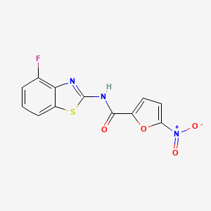 molecular formula C12H6FN3O4S B2377531 N-(4-fluoro-1,3-benzothiazol-2-yl)-5-nitrofuran-2-carboxamide CAS No. 862807-21-4
