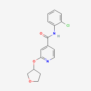 molecular formula C16H15ClN2O3 B2377532 N-(2-chlorophenyl)-2-(oxolan-3-yloxy)pyridine-4-carboxamide CAS No. 1903235-93-7