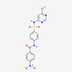 B2377597 N-(4-(N-(6-methoxypyrimidin-4-yl)sulfamoyl)phenyl)-4-nitrobenzamide CAS No. 330188-99-3