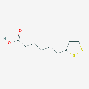 molecular formula C9H16O2S2 B023776 6-(1,2-Dithiolan-3-yl)hexanoic acid CAS No. 5616-71-7