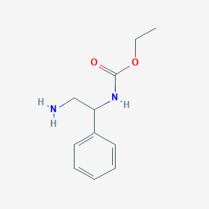 molecular formula C11H16N2O2 B2377605 Ethyl 2-amino-1-phenylethylcarbamate CAS No. 1000931-86-1