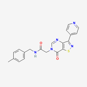 molecular formula C20H17N5O2S B2377647 N-(4-methylbenzyl)-2-(7-oxo-3-(pyridin-4-yl)isothiazolo[4,5-d]pyrimidin-6(7H)-yl)acetamide CAS No. 1251590-06-3