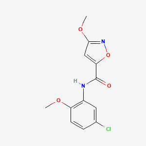 molecular formula C12H11ClN2O4 B2377656 N-(5-CHLORO-2-METHOXYPHENYL)-3-METHOXY-1,2-OXAZOLE-5-CARBOXAMIDE CAS No. 1428358-48-8