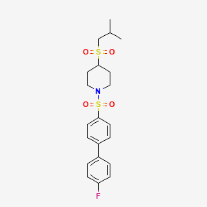 1-((4'-Fluoro-[1,1'-biphenyl]-4-yl)sulfonyl)-4-(isobutylsulfonyl)piperidine