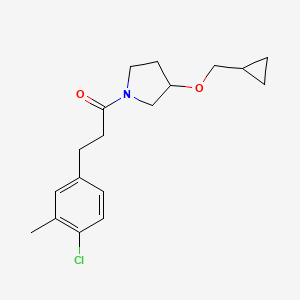 3-(4-Chloro-3-methylphenyl)-1-(3-(cyclopropylmethoxy)pyrrolidin-1-yl)propan-1-one