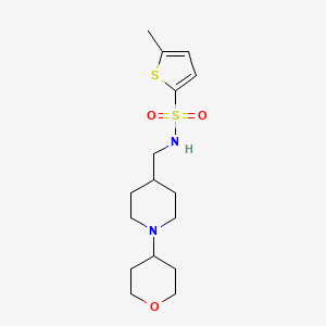 5-methyl-N-((1-(tetrahydro-2H-pyran-4-yl)piperidin-4-yl)methyl)thiophene-2-sulfonamide
