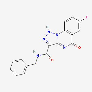 molecular formula C17H12FN5O2 B2377668 N-benzyl-7-fluoro-5-hydroxy[1,2,3]triazolo[1,5-a]quinazoline-3-carboxamide CAS No. 1040712-63-7