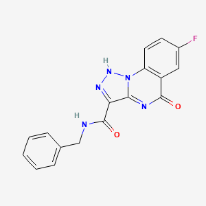 N-benzyl-7-fluoro-5-hydroxy[1,2,3]triazolo[1,5-a]quinazoline-3-carboxamide