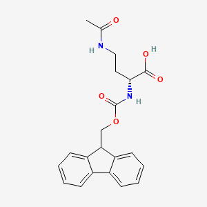 molecular formula C21H22N2O5 B2377669 Fmoc-D-Dab(Ac)-OH CAS No. 2044709-82-0
