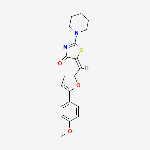 (E)-5-((5-(4-methoxyphenyl)furan-2-yl)methylene)-2-(piperidin-1-yl)thiazol-4(5H)-one