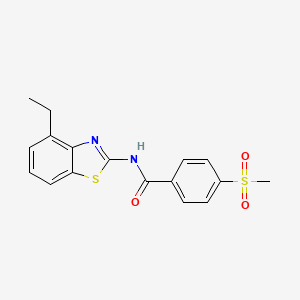 molecular formula C17H16N2O3S2 B2377676 N-(4-ethyl-1,3-benzothiazol-2-yl)-4-methanesulfonylbenzamide CAS No. 896359-91-4