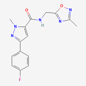 3-(4-fluorophenyl)-1-methyl-N-((3-methyl-1,2,4-oxadiazol-5-yl)methyl)-1H-pyrazole-5-carboxamide