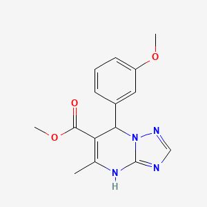 molecular formula C15H16N4O3 B2377682 Methyl 7-(3-methoxyphenyl)-5-methyl-4,7-dihydro-[1,2,4]triazolo[1,5-a]pyrimidine-6-carboxylate CAS No. 537002-12-3