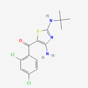 molecular formula C14H15Cl2N3OS B2377693 N2-tert-butyl-5-(2,4-dichlorobenzoyl)-1,3-thiazole-2,4-diamine CAS No. 339106-66-0