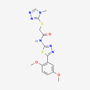 N-[5-(2,5-dimethoxyphenyl)-1,3,4-thiadiazol-2-yl]-2-[(4-methyl-1,2,4-triazol-3-yl)sulfanyl]acetamide