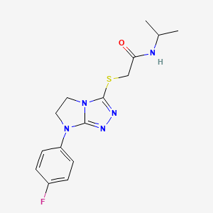 2-((7-(4-fluorophenyl)-6,7-dihydro-5H-imidazo[2,1-c][1,2,4]triazol-3-yl)thio)-N-isopropylacetamide