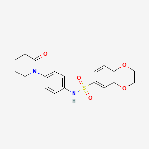 N-[4-(2-oxopiperidin-1-yl)phenyl]-2,3-dihydro-1,4-benzodioxine-6-sulfonamide
